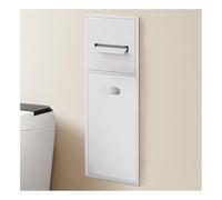 XAoSCd Nicho De Ducha Empotrado De Acero Inoxidable con Estantes Dobles Y Cubo De Basura, Organizador De Almacenamiento para Baño.,BIDHCKQ52398-White-52x20x13.5cm