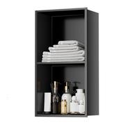 XAoSCd Nicho De Ducha Empotrado Impermeable, Nicho De Ducha Empotrado En La Pared, Repisa De Ducha Empotrada con Dos Estantes, Sin Necesidad De Azulejos, Inserto De Nicho Fácil,BIDHCKQ50617-Black