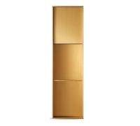 XAoSCd - Nicho de ducha empotrado impermeable para cuarto de baño, acero inoxidable, acero inoxidable cepillado, estante de baño cuadrado, nicho de pared para champú, Gold-43.3x12.0x4.0inA