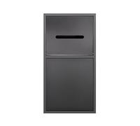 XAoSCd - Nicho de ducha empotrado impermeable - Soporte de papel higiénico empotrado de acero inoxidable - Nicho de pared para dispensador de ducha empotrado, Grey-B-200x400x125mm