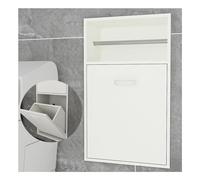XAoSCd Nicho De Ducha Flexible De Acero Inoxidable para Baño, Empotrado, con Soporte para Cubo De Basura, Color Blanco,BIDHCKQ53249-White-50x30x14cm