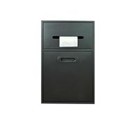 XAoSCd Nichos incorporados Nichos de Acero Inoxidable Con Puerta Desmontable Con Cubo De Basura Ducha Baño Nicho Hecho A Medida Aparte Del Inodoro Adecuado Para Parques Baños Públicos, Negro-20x50 cm