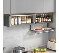 XAoSCd Organizador De Cocina con Estantes Abatibles para Gabinete De Cocina, Estante Deslizante De Pared Plegable, Organizador Deslizable para Gabinete Superior, Gabinetes De Vi,Style 1-H 27.5cm
