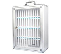 XAoSCd Organizador De Escritorio para Teléfonos Móviles, Montado En La Pared, con Cerradura Y Asa, Armario De Almacenamiento, Armario De Pared para Aula, Oficina Y Gimnasio.,48 Slots
