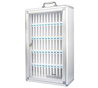 XAoSCd Organizador De Escritorio para Teléfonos Móviles, Montado En La Pared, con Cerradura Y Asa, Armario De Almacenamiento, Armario De Pared para Aula, Oficina Y Gimnasio.,60 Slots