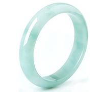 XAoSCd Pulsera De Jade Birmano Para Mujer, Brazalete De Jadeíta De Estilo Chino Retro Verde Genuino Natural, Joyería (Onecolor 56Mm)