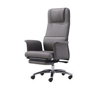 XAoSCd Sillas Boss Reclinables De Cuero Giratorio Moderno Simple Computadora Medio-Back Office Hogar Otomana,Grey-60 * 60 * 126cm