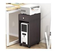 XAoSCd Soporte para Pc Soporte para Pc con Almacenamiento, Soporte para CPU con Ruedas De Madera De 2 Niveles con Cajón, Carrito para Impresora Móvil, Soporte para Pc para,Black