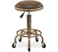 XAoSCd Taburete con Ruedas Taburete Ajustable Dibujo Ajustable Masaje SPA Taburete Rodante Salón Taburete (Marrón)