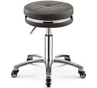 XAoSCd Taburete con Ruedas Taburete Ajustable Taburetes Redondos Taburete De Salón con Ruedas (Estilo Gris 1)