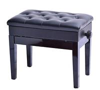 XAoSCd Taburete De Piano Banco De Teclado De Madera Maciza Taburete De Piano Elevable Individual Doble con Estantería Taburete De Piano Guzheng Taburete De Piano, 55X35X46Cm,Black-55x35x46cm