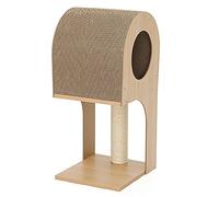 XAoSCd Torre De Árbol Vertical para Gatos con Pilares De Sisal, Capas Dobles Internas Y Externas con Papel Corrugado, Marco para Gatos En Forma De P, 353170 Cm,