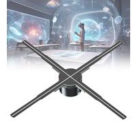 XAoSCd Ventilador Holográfico 3D con Aplicación/WiFi para Montaje En Pared, para Uso Comercial Y Festivales, Proyector Holográfico con Rotación De 576 Cuentas Led, Brillo Y,