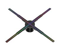 XAoSCd Ventilador Holográfico 3D De 50 Cm, Proyector Holográfico 3D para Bar, Restaurante, Decoración Navideña, Pantalla Led, Letrero Publicitario Holográfico, para Tiendas,