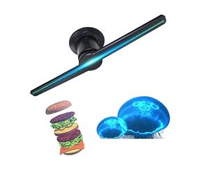 XAoSCd Ventilador Holográfico 3D, Proyector Holográfico 3D A Simple Vista, Proyector Holográfico 3D, Pantalla Publicitaria, Ventilador con Pantalla Led para Ferias Comercia,