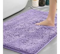 xapuo Chenille Bath Mat Super Absorbent Bathroom Rug with TPR Non-Slip Backing, Thick Soft Carpet For Shower Floor(Purple,40 * 60cm/15.8 * 23.6in)