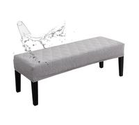 xapuo Funda De Banco Impermeable Cobertura Completa, Elástica Patrón Hoja - Ajuste Universal para Bancos Comedor, Piano Y Entrada(Light Gray,2pcs)