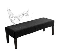 xapuo Funda De Banco Impermeable con Estampado Hojas Grandes - Elástica Jacquard para Piano, Entrada Y Comedor, Lavable(Black)