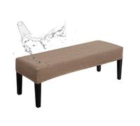 xapuo Funda De Banco Repelente Al Agua con Estampado Hojas - Completa Elástica Jacquard para Piano, Entrada Y Comedor(Sand)