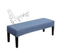 xapuo Funda De Banco Repelente Al Agua con Estampado Hojas - Completa Elástica Jacquard para Piano, Entrada Y Comedor(Light Blue)