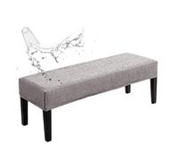 xapuo Funda De Banco Repelente Al Agua con Estampado Hojas - Completa Elástica Jacquard para Piano, Entrada Y Comedor(Light Gray)