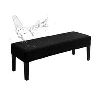 xapuo Funda De Banco Repelente Al Agua con Estampado Hojas - Completa Elástica Jacquard para Piano, Entrada Y Comedor(Black)