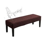 xapuo Funda De Banco Repelente Al Agua con Estampado Hojas - Completa Elástica Jacquard para Piano, Entrada Y Comedor(Dark Brown)