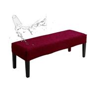 xapuo Funda De Banco Repelente Al Agua con Estampado Hojas - Completa Elástica Jacquard para Piano, Entrada Y Comedor(Burgundy)