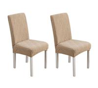 xapuo Funda Elástica Universal para Sillas Impermeable - Lavable A Mano Y Máquina, Sin Lejía, Cubreasientos Antideslizante Protector(Taupe1,2pcs)