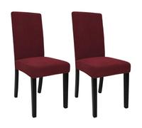 xapuo Fundas Elásticas para Sillas De Comedor, Protectores Extraíbles Y Lavables para Hogar, Hotel, Bodas Eventos(Burgundy Red,2pcs)