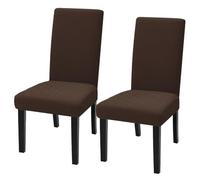 xapuo Fundas Impermeables para Sillas, Altas Cubiertas Elásticas Completas para Cocina, Restaurante & Banquete en Casa(Brown,2pcs)