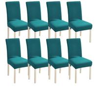 xapuo Mantas De Silla Felpa Polar Extra Gruesa - Ajuste Elástico, Lavable En Máquina, para Comedor Y Hotel(Stone Blue,8pcs)
