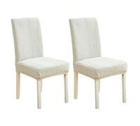 xapuo Stretch Dining Chair Slipcovers, Removable & Machine Washable Made from Elastic Knit Fabric For Home Kitchen, Hotel, and Restaurant Use(Silver,2PCS)