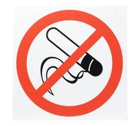 XAQAMY Cartel Prohibido Fumar Aluminio, 15x15cm, Plata, Zona Libre Humo, Advertencia, Prohibido Fumar