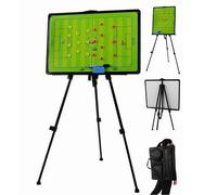XAQBJC Táctica Pizarra Magnética Futbol, Futbol Coachboard de Entrenamiento con Trípode y Mochila, 26 Piezas de Ajedrez Magnéticas y Borrador