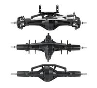 XAQRYQO Eje Completo RC para Axial para SCX10 90021 90027 90028 6X6 1/10 Coche Trepador De Control Remoto Piezas Mejora Accesorios Eje Trasero Medio Delantero Metal(1 Set)