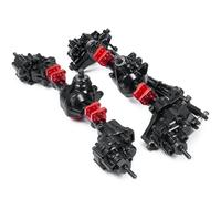 XAQRYQO Eje Completo RC para Axial para SCX10 II 90047 90046 CNC Aleación De Aluminio Eje Portal Delantero/Trasero 1/10 RC Rock Crawler Coche Camión Accesorios(1Set)