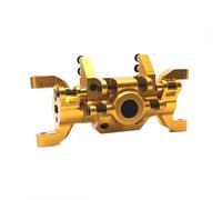 XAQRYQO Eje Completo RC para HuangBo para ZP1001 ZP1002 ZP1003 ZP1004 1/10 RC Piezas De Coche Metal Actualización CNC Proceso Carcasa del Eje Delantero(Yellow)