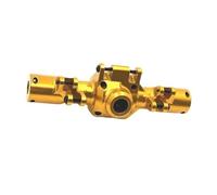 XAQRYQO Eje Completo RC para HuangBo para ZP1001 ZP1002 ZP1003 ZP1004 1/10 RC Piezas De Coche Metal CNC Proceso Carcasa del Eje Trasero Actualización(Yellow)