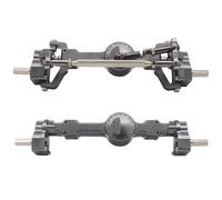XAQRYQO Eje Completo RC para MN99S para MN D90 D91 D96 MN98 MN45 CNC, Juego De Eje Portal Delantero Y Trasero Metal, Piezas Actualización Coche 1/12 RC(Gray,1 Set)