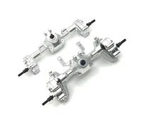 XAQRYQO Eje Trasero de Coche RC para FMS para FCX24 para Xiaoqi para Crusher 1/24 RC Modelos Kit De Actualización Eje Portal Conjunto Delantero Y Trasero Aluminio(Silver,Front and Rear)