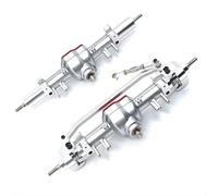 XAQRYQO Eje Trasero de Coche RC para MN para MN128 MN86 G500 Piezas De Coche RC 1/12, Ejes Delantero Y Trasero Mejorados Metal, Conjunto Diferencial(Silver,Front and Rear)