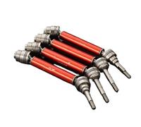 XAQRYQO Ejes de transmisión para Traxxas para Slash para Rustler para Stampede para Hoss 4X4 1/10 RC Car Parts 115/118MM Eje De Transmisión Delantero Y Trasero Metal CVD(Red,4pcs118mm)