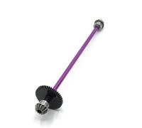XAQRYQO Ejes de transmisión para WLtoys 144010 144001 144002 1/14 RC Accesorios De Piezas De Coche Mejora De Metal 27T Engranaje De Motor Conjunto De Eje De Transmisión Central(Purple)