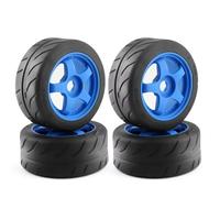 XAQRYQO Neumático de Coche RC para Arrma para Infraction para Limitless para Felony 1/7 Piezas para Coche RC 4 Neumáticos De 5 Radios, 100 X 42 Mm, 42/100, Rueda Hexagonal 17(Blue)