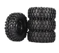 XAQRYQO Neumático de Coche RC para HSP para Redcat para Traxxas para Axial 90046 1/10 Piezas para Coche RC Crawler 4 Llantas De Goma 96 Mm Y 1,9 Pulgadas con Bloqueo Talón