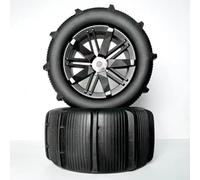 XAQRYQO Neumático de Coche RC para WLtoys 144001 124018 124019 12428 ABC 12427 144002 1/14 1/16 RC Car Parts Neumáticos De Rueda 80 Mm Neumático Playa Buje Hexagonal 12(2pcs)