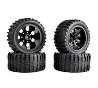 XAQRYQO Neumáticos de Coche RC para HSP Modelos A Escala 1/10, Coches Todoterreno A Control Remoto para Camión Monstruo, Neumáticos De Esponja De Goma RC De 4 Piezas, Llanta, Neumático