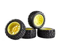XAQRYQO Neumáticos de Coche RC para HSP para Infinite 1/10 Control Remoto Coche 94111 Neumático 120 Mm para Monster Truck Acoplador De Rueda 12 Mm Piezas De Actualización(Yellow)