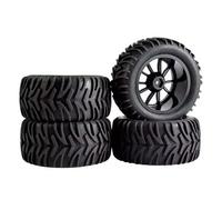 XAQRYQO Neumáticos de Coche RC para HSP para Infinite 1/10 Control Remoto Coche 94111 Neumático 120 Mm para Monster Truck Acoplador De Rueda 12 Mm Piezas De Actualización(Black)